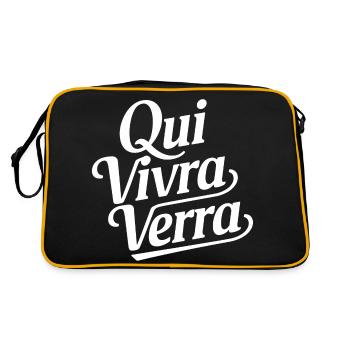 Qui vivra verra - Sac Retro - noir/or - Dos