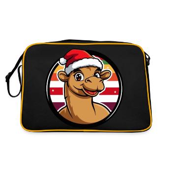 Animal de Noël chameau - Sac Retro - noir/or - Dos