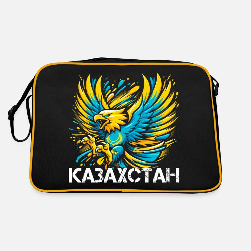 Kazakhstan Eagle Flag Flag Cyrillic Gift Retro Bag