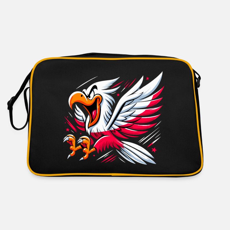 Polska Poland Eagle Flag Cartoon Gift Retro Bag