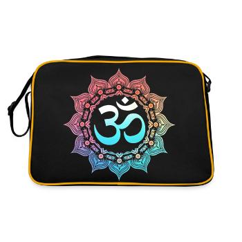 Om Mandala Spirituel Zen Yoga Bouddhiste - Sac Retro - noir/or - Dos