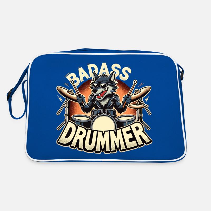 Tough Drummer Wolf Cool Gift Sac Retro