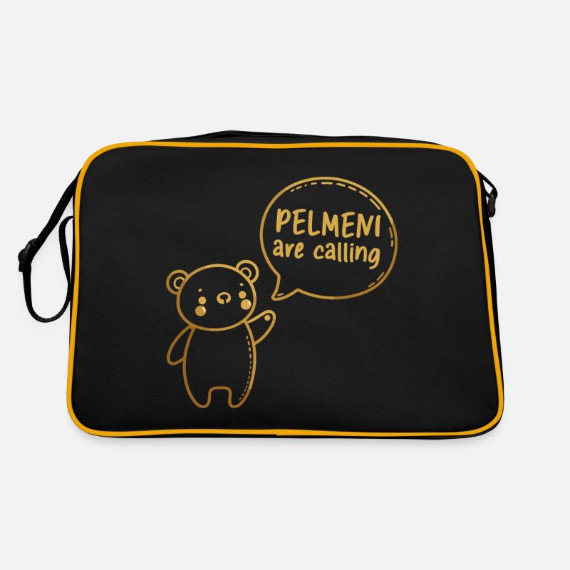 Pelmeni rufen süßer Bär Gold Geschenk Retro Tasche