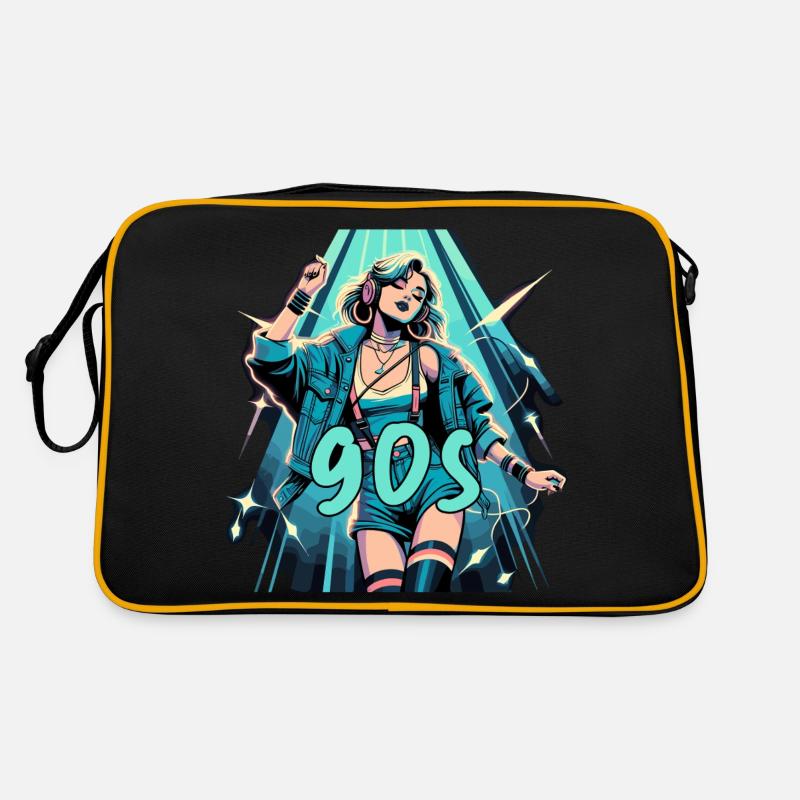 Frau tanzt Tanzen 90er Retro Disco Disko Geschenk Retro Tasche