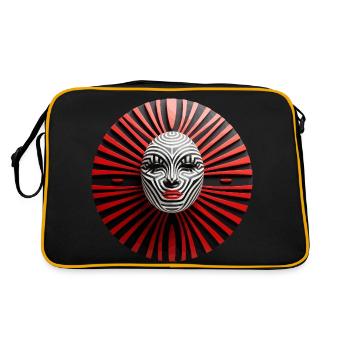 Zebra Mask - Retro Bag - black/gold - Back
