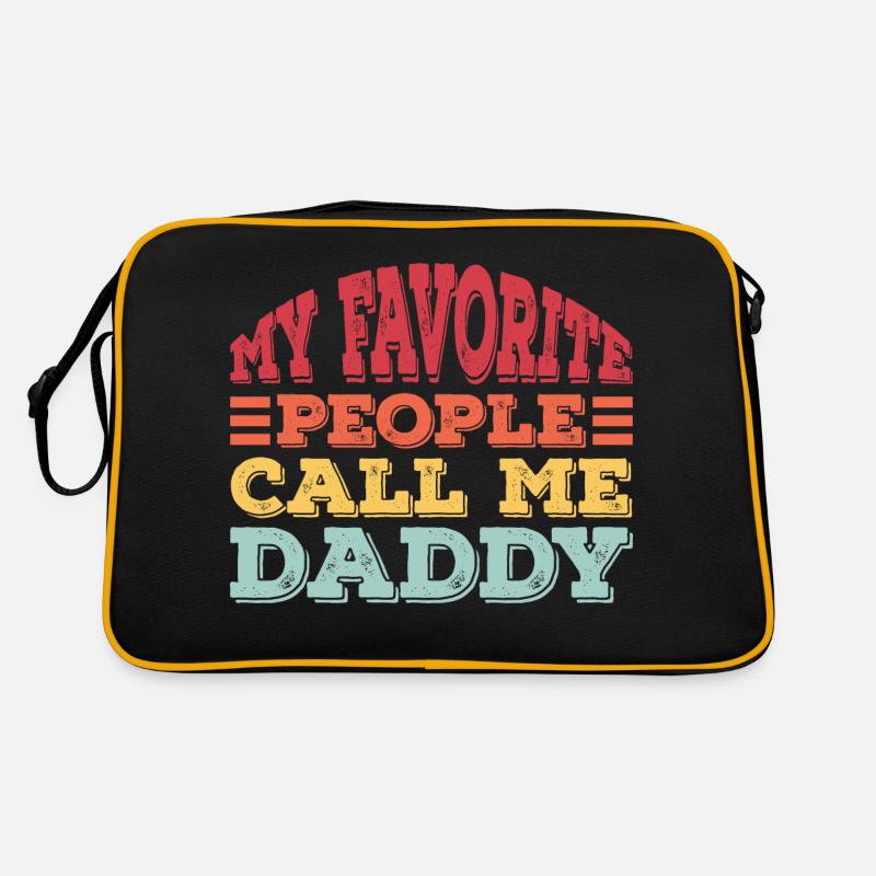 My Favorite People Call Me Daddy - Retro Bag - black/gold