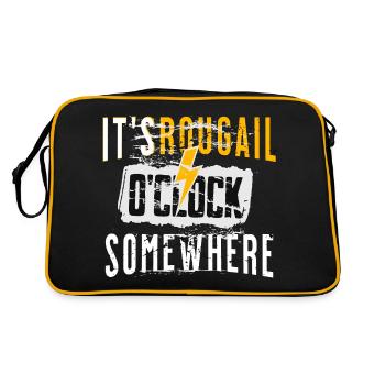 IT'S ROUGAIL O'CLOCK SOMEWHERE.. - Retro Bag - black/gold - Back