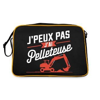 j'peux pas j'ai pelleteuse - Sac Retro - noir/or - Dos