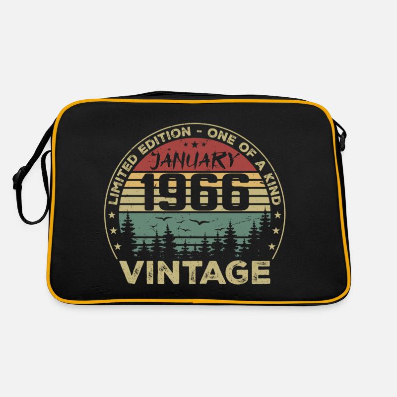 Vintage Janvier 1966 Anniversaire Janvier 1966 Sac Retro