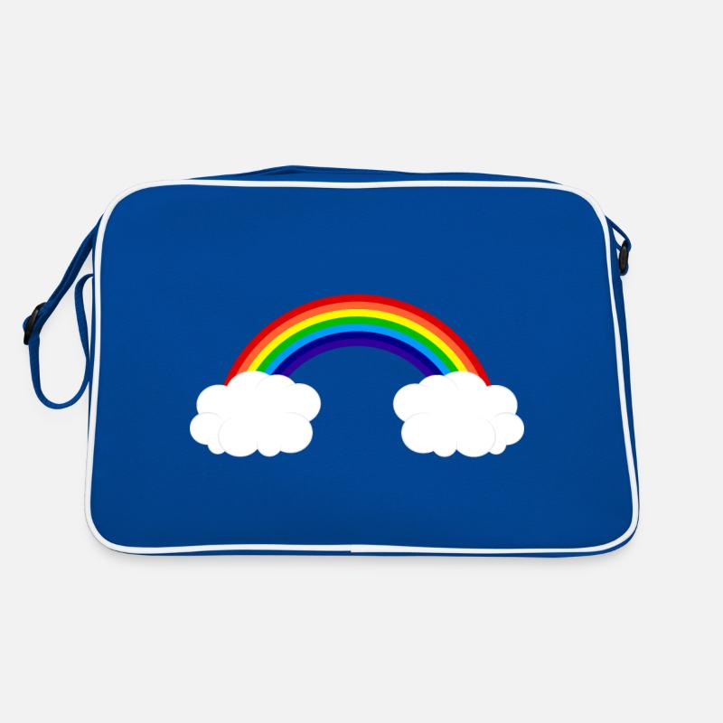 rainbow clouds Retro Tasche