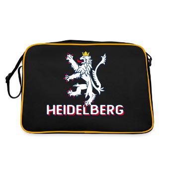 Heidelberg Löwe Deutschland - Helles Vintage - Retro Tasche - Schwarz/Gold - Hinten