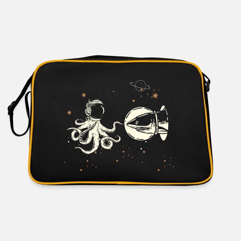 Rencontre entre un requin et une pieuvre dans l’espace Sac Retro