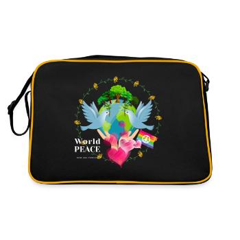 Paix mondiale - Sac Retro - noir/or - Dos