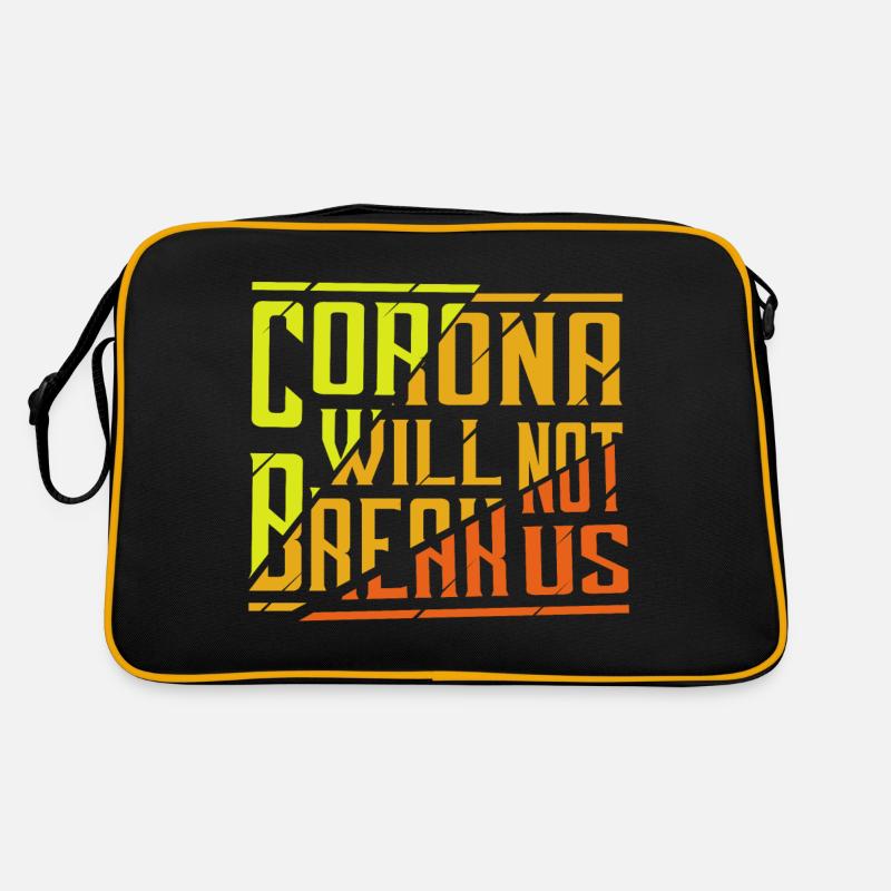 Corona will not break us - colored gift Retro Bag