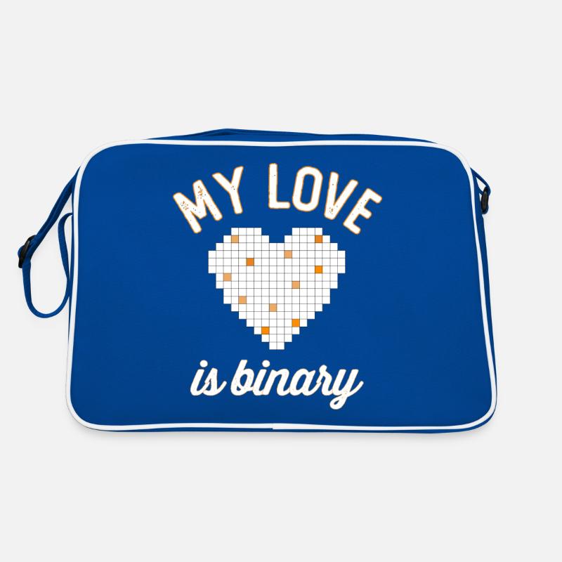 My Love Is Binary Valentinstag Geschenk Liebe Retro Tasche