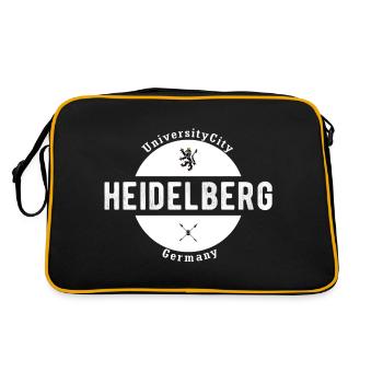 Heidelberg Germany - Kreis Vintage Design - Retro Tasche - Schwarz/Gold - Hinten