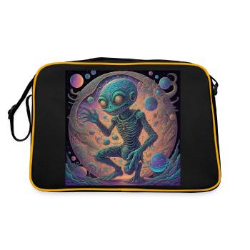 L’extraterrestre fascinant dans le cosmos coloré - Sac Retro - noir/or - Dos