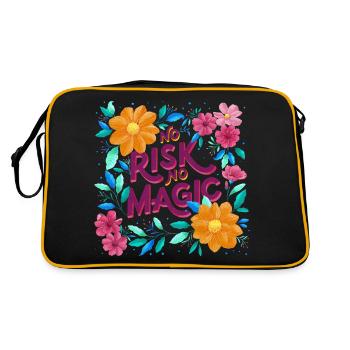 No Risk. No Magic. - Retro Bag - black/gold - Back