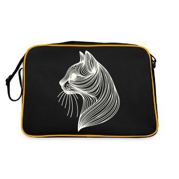 Curved Cat - Retro Bag - black/gold - Back