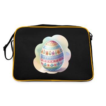 Oeuf de Pâques minimaliste à l’aquarelle peinte Style - Sac Retro - noir/or - Dos