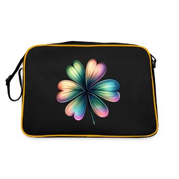 Saint Patrick's Colorful Shiny Shamrock - Retro Bag - black/gold - Back
