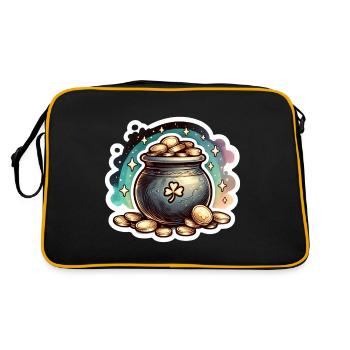 St Patrick's Day Sparkly Gold Cauldron - Retro Bag - black/gold - Back