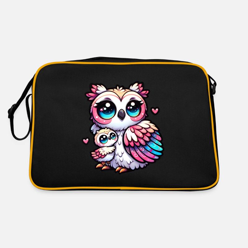Fière mère hibou avec son bébé Sac Retro