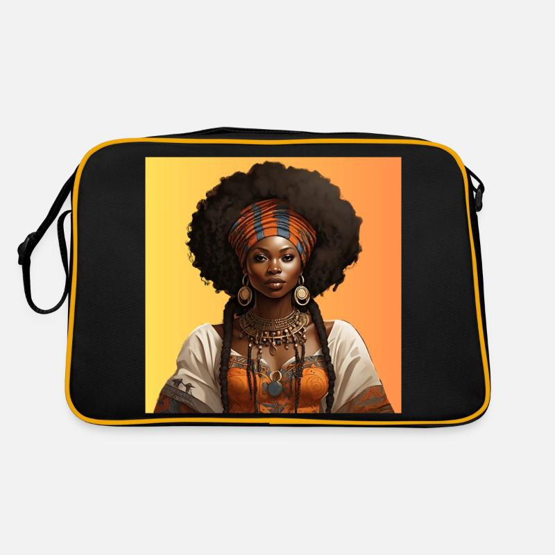 Afro Style Ethnic Splendor - Retro Bag - black/gold