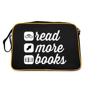 Read More Books - Retro Vintage Gift - Retro Bag - black/gold - Back