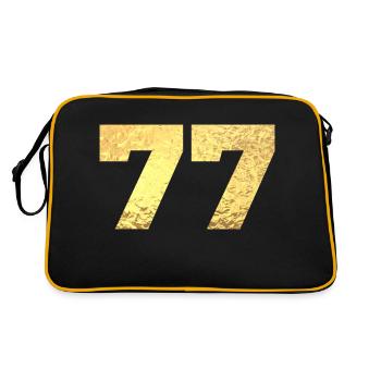 Numéro 77 paillettes doré - 77e anniversaire - Sac Retro - noir/or - Dos
