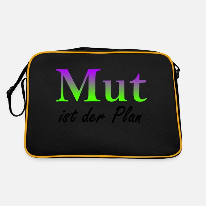 Mut ist der Plan Retro Tasche