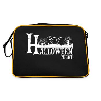 Halloween Night Cool Awesome Graveyard Designs - Retro Bag - black/gold - Back