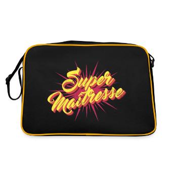 Super Maîtresse Vintage - École - Sac Retro - noir/or - Dos