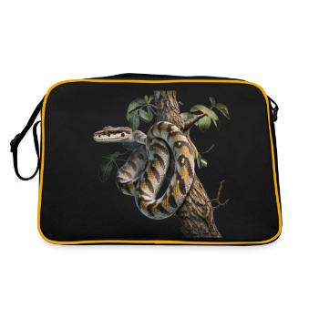 Python in the tree: A majestic animal - Retro Bag - black/gold - Back