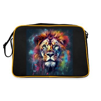L'ÂME DU LION - Sac Retro - noir/or - Dos