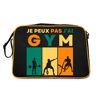 Je peux pas j' ai gym humour musculation fitness - Sac Retro - noir/or - Dos