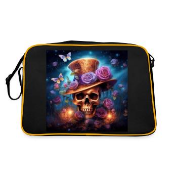 TÊTE DE MORT SKULL FANTASTIC - Sac Retro - noir/or - Dos