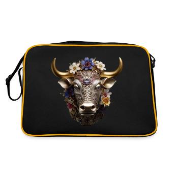 LE TAUREAU DESIGN ART DIGITAL - Sac Retro - noir/or - Dos