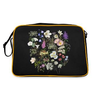 T-shirt Fleurs sauvages, Classique, Fleurs sauvages d’été - Sac Retro - noir/or - Dos