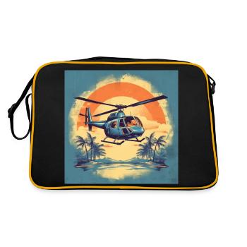 HÉLICOPTÈRE VINTAGE - Sac Retro - noir/or - Dos