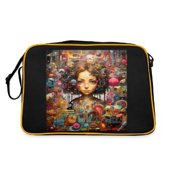 IMAGINATION STREET ART - Retro Bag - black/gold - Back