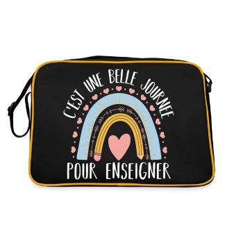 Une belle journée pour enseigner cadeau maîtresse - Sac Retro - noir/or - Dos