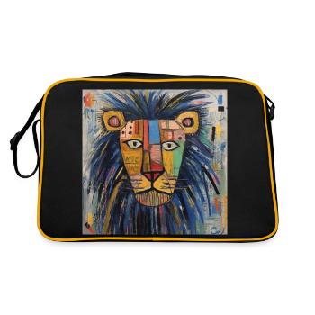 LION STREET ART - Sac Retro - noir/or - Dos
