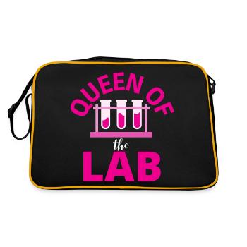 Königin des Labors, Queen of the lab - Retro Bag - black/gold - Back