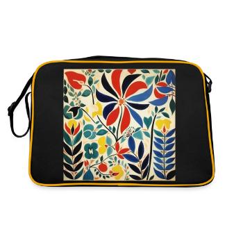 FLOWER BOUQUET - Retro Bag - black/gold - Back
