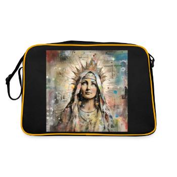 THE VIRGIN MARY STREET ART - Retro Bag - black/gold - Back