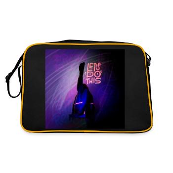 Einfach machen! - Retro Tasche - Schwarz/Gold - Hinten