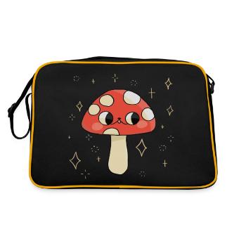 Pilz - Retro Tasche - Schwarz/Gold - Hinten