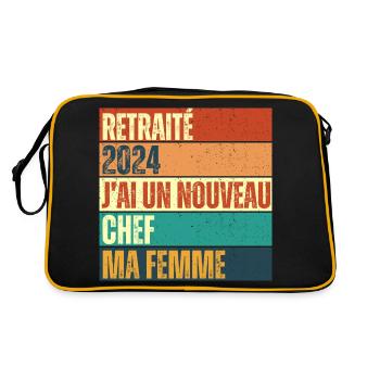 Retraité 2024 humour retraite cadeau pour retraité - Sac Retro - noir/or - Dos