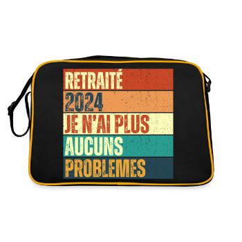Retraité 2024 humour retraite cadeau pour retraité - Sac Retro - noir/or - Dos